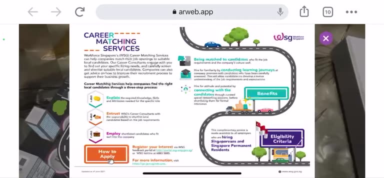 WSG Business Journey - WebAR