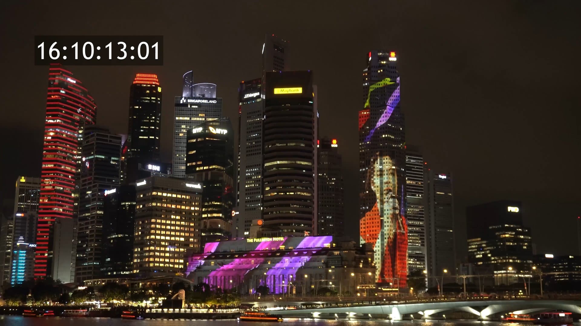 NDP 2025 UOB & Fullerton Hotel PROJECTION - Not Alone by Benjamin Kheng & Rahimah Rahim (60s)
